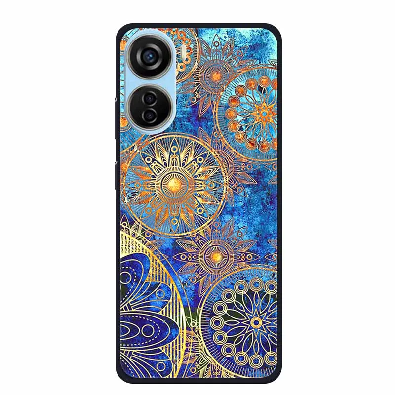 Para ZTE Blade V40 diseño funda de silicona suave TPU fundas de teléfono para ZTE Blade V40 diseño a prueba de golpes animales cubierta protectora negra - imagen 2