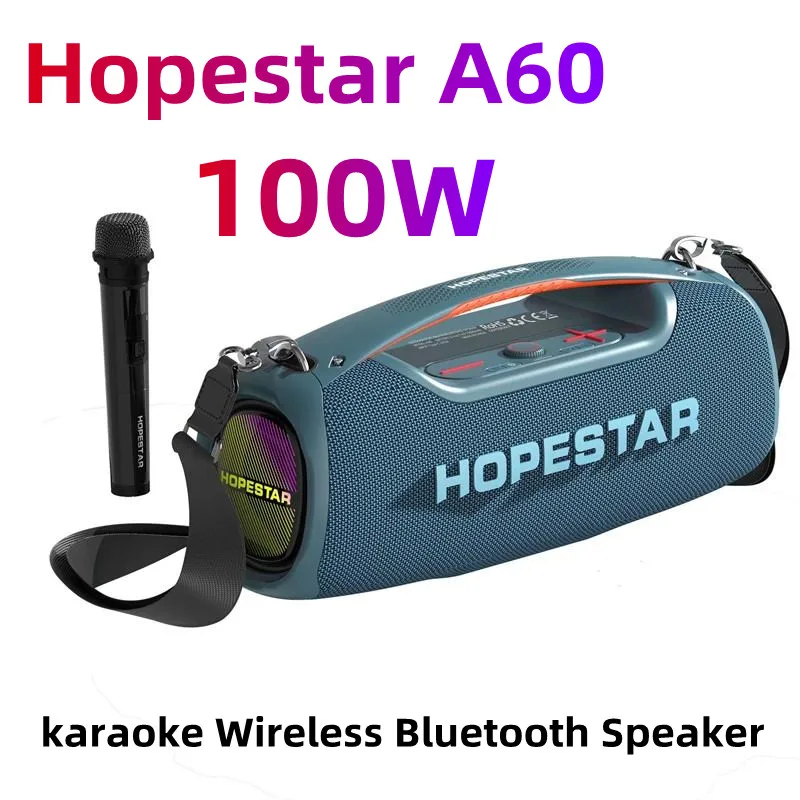 Hopestar-Altavoz Bluetooth A60, portátil, 100W, alta potencia, 15000mAh, superresistencia con micrófono, estéreo, karaoke, inalámbrico - imagen 2
