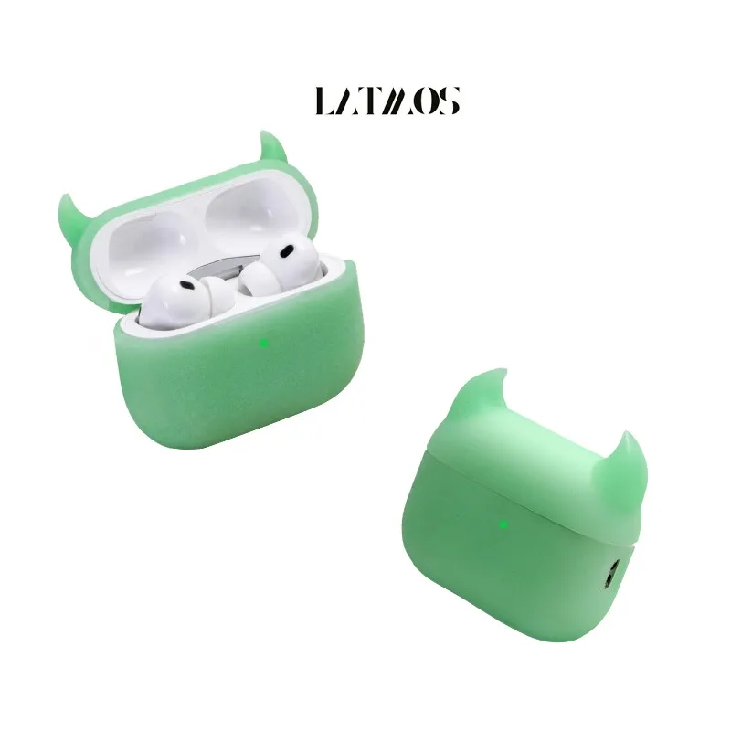 Funda para auriculares Airpods Pro 1/2/3 Airpods 4, carcasa suave verde diablo brillante personalizada, funda protectora para auriculares, accesorios de regalo - imagen 5
