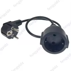 Cable de extensión de alimentación europeo de la UE, Cable de extensión de alimentación macho a hembra de Alemania para PC, ordenador, PDU, UPS, 0,3 M, 0,5 M