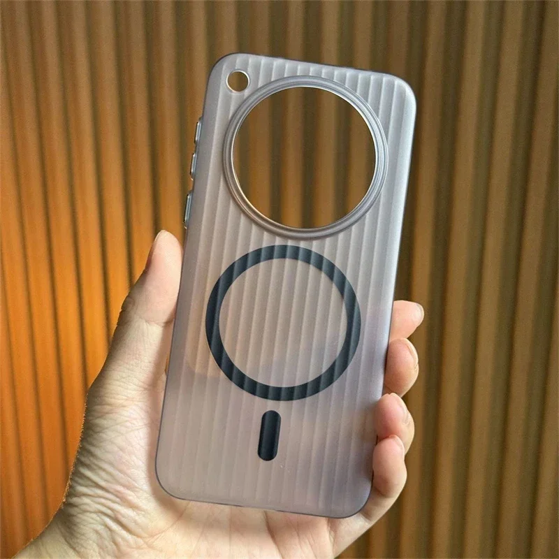 Para OPPO Find X8 Ultra MagSafe transparente equipaje raya cubierta de teléfono para OPPO Find X8 Pro X7 Ultra X6Pro parachoques duro a prueba de golpes