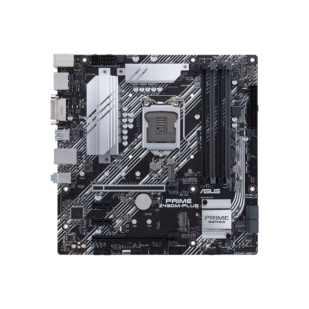 Placa base ASUS PRIME Z490M-PLUS intel Z490 LGA 1200 DDR4 128GB M.2 compatible con cpu i9-10900K i5-10500T i3-10100 i7-10700 - imagen 2