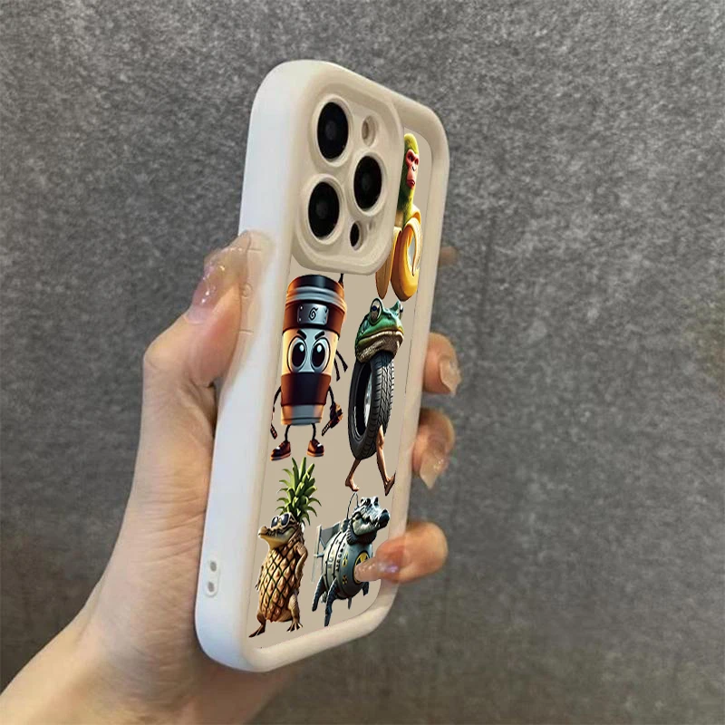 Funda de ideas ingeniosas para iPhone 11 12 13 14 15 16PRO MAX PLUS Cobertura completa de lentes Prevención de caídas Funda de teléfono de tpu - imagen 2