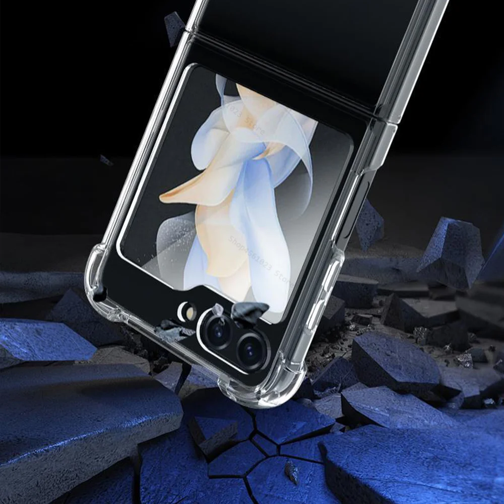 SamsungZFlip5 Funda transparente de TPU + PC, carcasa delgada para Samsung Galaxy Z Flip5 Flip 5 ZFlip5 ZFlip 5 5G 2023 6,7 ", Funda protectora - imagen 3