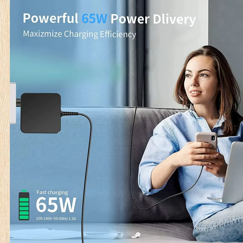 Adaptador de corriente USB-C de 65 W para portátil