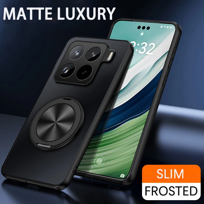 Funda esmerilada AG para XIAOMI 17 Pro Max 15 14 Ultra 13 Lite 13T 12 12T 11 10 Pro soporte de anillo magnético cubierta protectora de lente