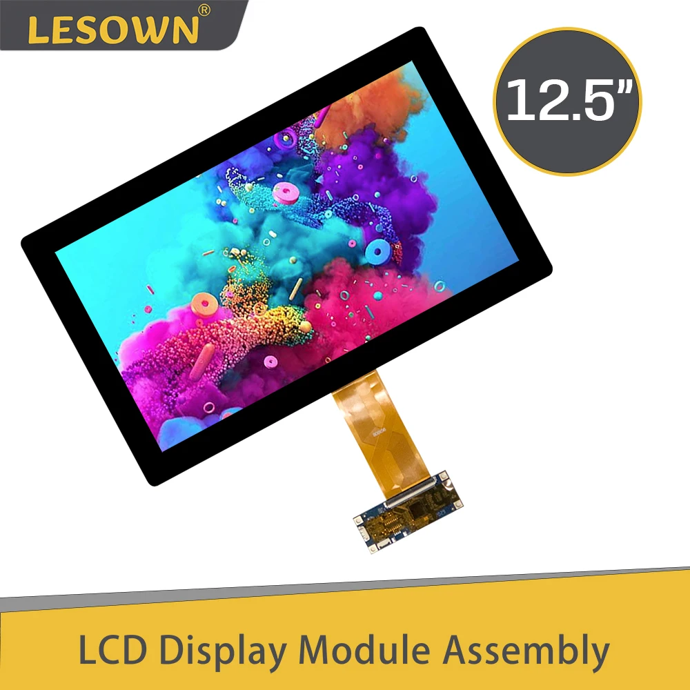 LESOWN 12,5 pulgadas para pantalla táctil LCD digitalizador montaje de repuesto pantalla Full HD pequeño 1920x1080 IPS módulo de visualización completa
