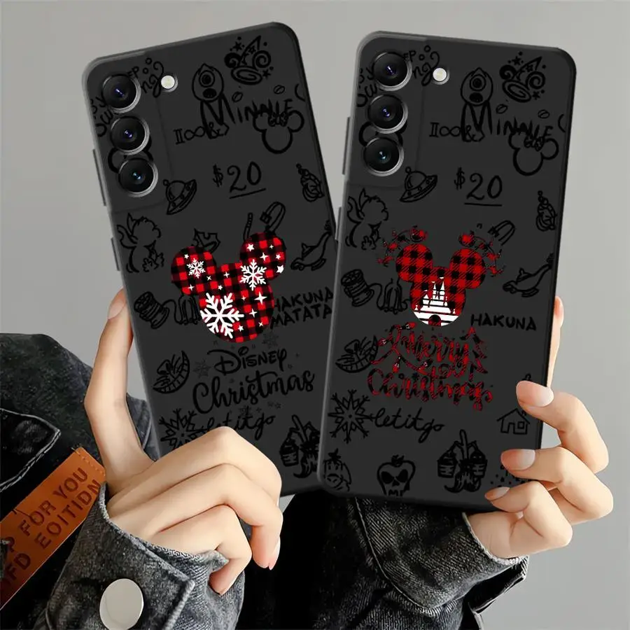 Funda para Honor 70 Magic5Lite X5b 8X X6 90 X8 X9a 200 400 Lite X7 funda negra suave para teléfono lindo Mickey Minnie Navidad