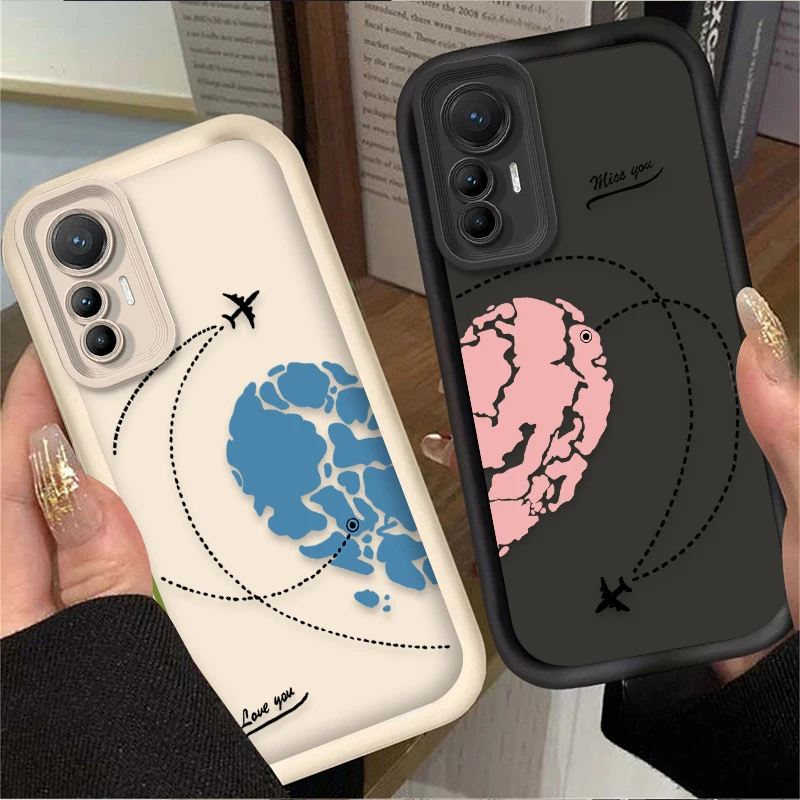 Funda de silicona suave emparejada con corazón de amor para Xiaomi POCO X6 X5 X4 GT X3 NFC F3 F4 F5 F6 M5S C65 M6 Pro 4G 13T 12T 11T 13 12 11 Lite