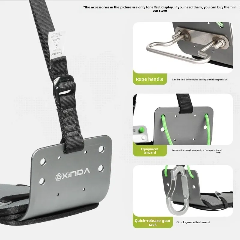 Tablero de asiento de trabajo multifuncional a gran altitud, tablero de asiento ligero con cinturón de seguridad para instalación de aire acondicionado de gran altura, P820 - imagen 3