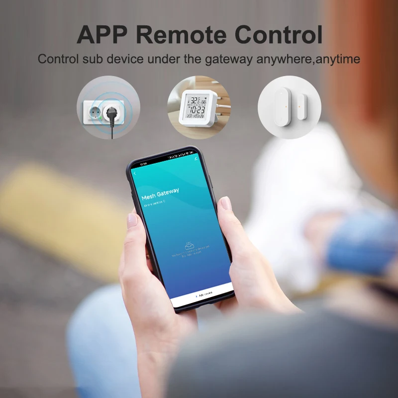 Inteligente Tuya Zigbee Bluetooth Mesh Hub multimodo Gateway inalámbrico enchufe en puente Hub compatible con enlaces para el hogar Alexa Google Voice - imagen 3