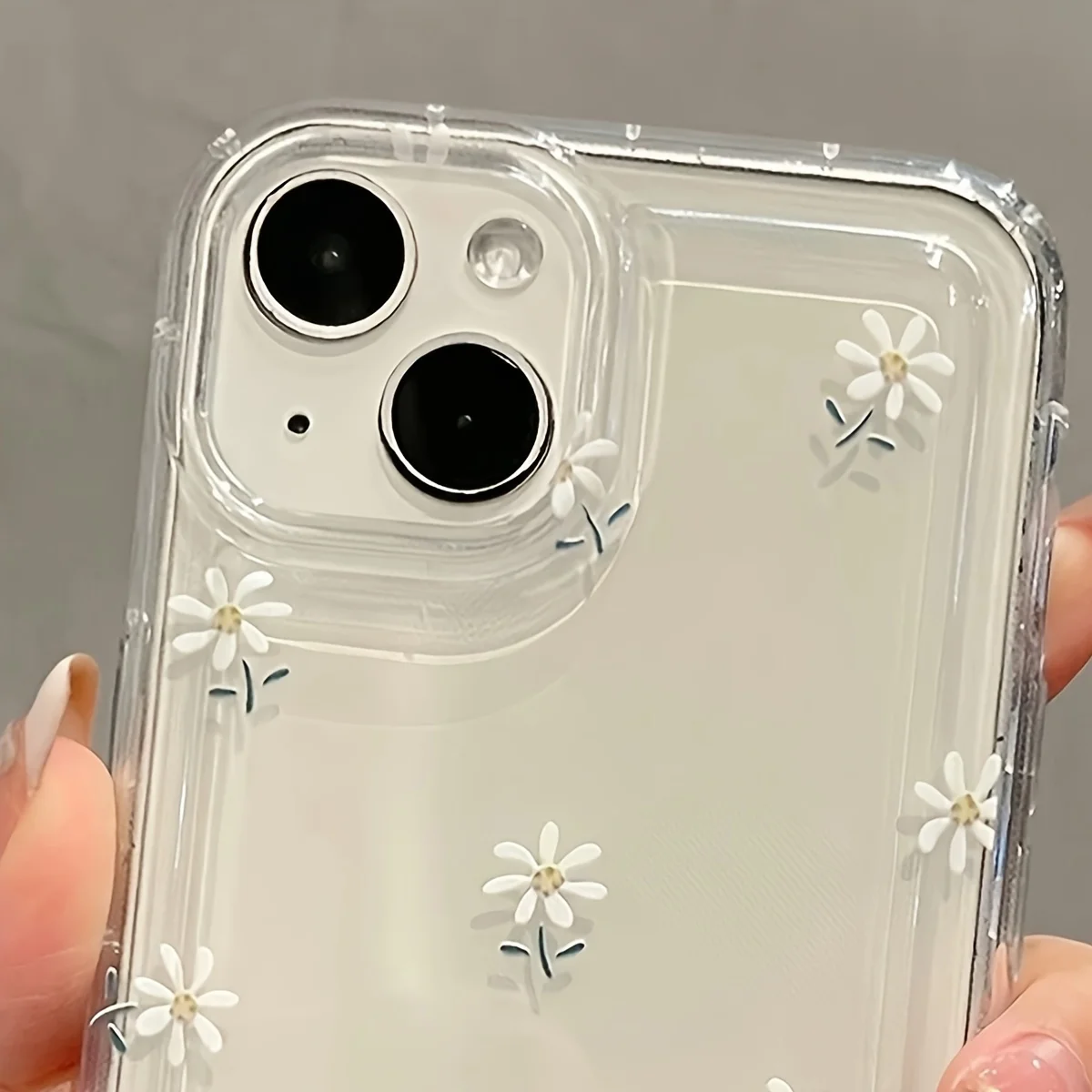 S25Ultra funda para Samsung A55 5G A15 A14 A54 A53 A33 A34 A35 A32 S24 S23 Plus S22 S21 FE funda transparente con patrón de flores a la moda - imagen 4