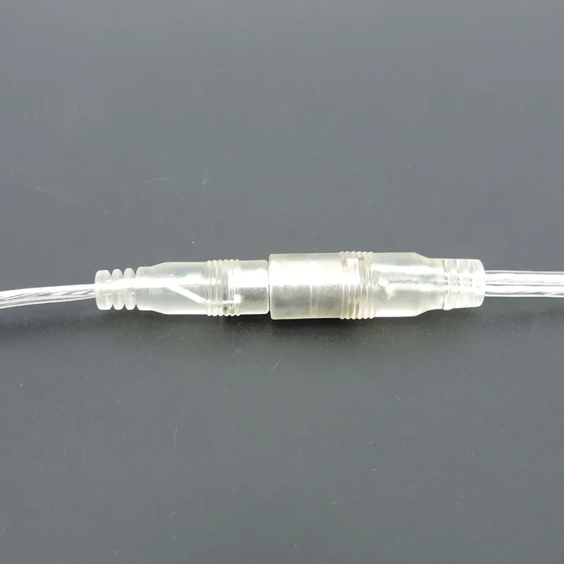 Adaptador de corriente DC para tira de luces LED, Cable Pigtail de 0,2 m, 20AWG, transparente, hembra, macho, 5,5x2,1mm, 12V - imagen 5