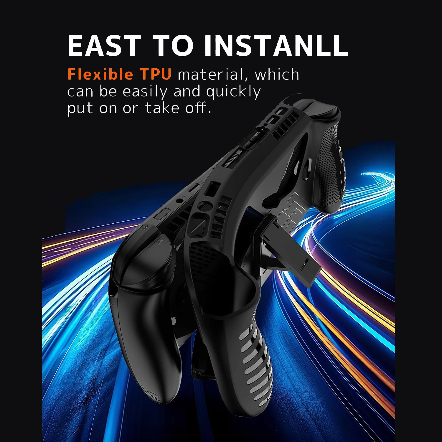 Funda protectora de TPU para consola ASUS ROG Xbox Ally X, cubierta antiarañazos a prueba de golpes, carcasa de piel con soporte, accesorios para juegos - imagen 4