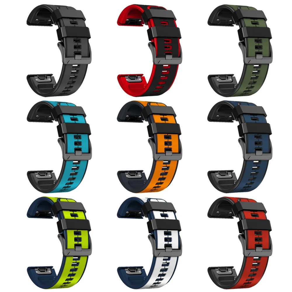 Correa de silicona para reloj Garmin Fenix 8, para Fenix 7 7X 6X 6 Pro 5X 5 Plus E para Epix Pro Gen 2 47mm 51mm Enduro 3 26mm 22mm - imagen 2
