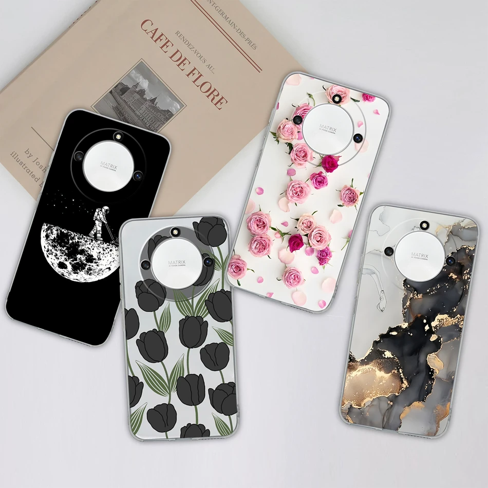 Para Honor X9A Magic 5 Lite 5G X40 funda transparente degradado Simple para Honor Magic5 Lite fundas traseras de teléfono anticaída de TPU suave - imagen 2