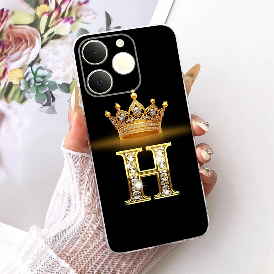 Para Realme Note 70T funda RMX5313 encantadora corona letras suave funda protectora trasera de silicona para Realme Note 70 Narzo 80 Lite Shell