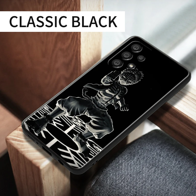 Demon Slayer Kimetsu No Yaiba para Samsung A55 A35 A25 A15 A14 A73 A53 A13 A05S A03S A02S A71 A52 A32 funda de teléfono suave negra - imagen 5