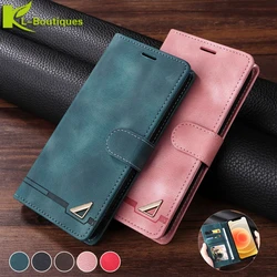 Funda tipo libro de cuero con tarjetero para OPPO