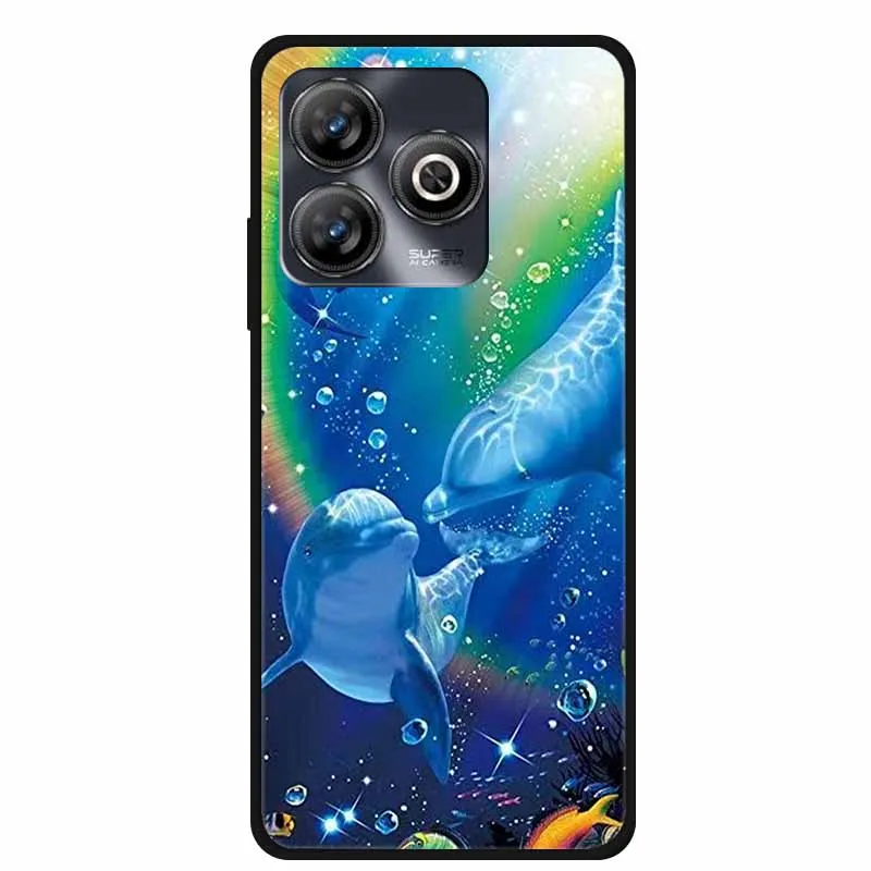 Funda para ZTE Blade A75 4G, carcasa trasera de silicona suave, TPU, Gato pintado, funda para teléfono ZTE BladeA75 4G A 75, bolsa nueva - imagen 2
