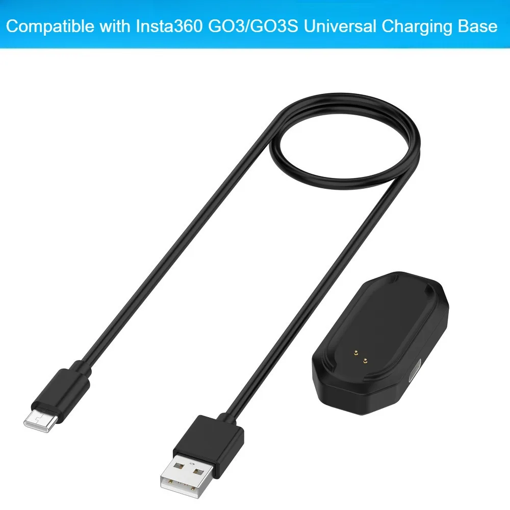 Para Insta360 GO 3/3S funda de estación de carga de cámara deportiva para cámara GO 3 Base de carga magnética con accesorios de Cable de carga