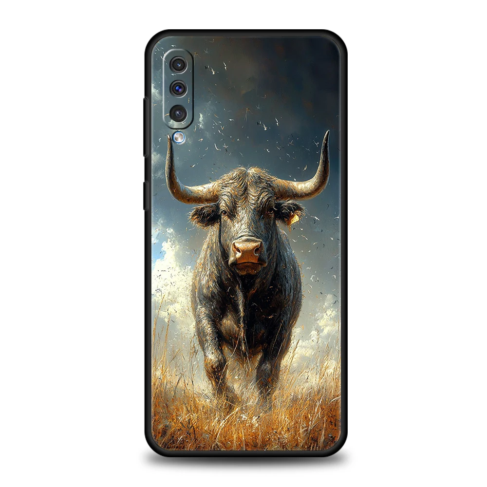 Funda de teléfono Bull Animal para Samsung A56 A36 A26 A24 A16 A14 A12 A32 A50 A70 A20S A22 A30 A40 A34 A54 A42 A52 A04s A06 5G - imagen 3