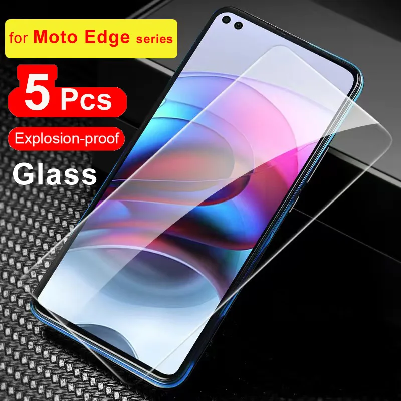 5 uds vidrio templado para Motorola Edge 50 30 Neo Pro 2021 2022 S30 X30 S 20 Lite Protector de pantalla película protectora a prueba de golpes - imagen 2