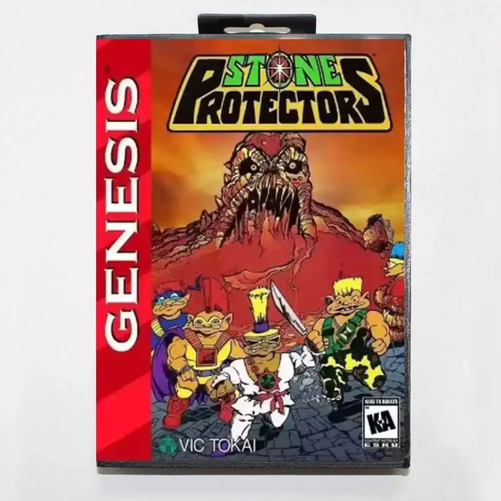Protectores de piedra NTSC MD tarjeta de juego de 16 bits, cubierta de EE. UU. Para Sega Megadrive Genesis, Cartucho de consola de videojuegos