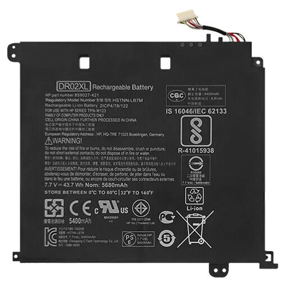 Batería Original y genuino para ordenador portátil DR02XL 7,7 V 43,7Wh para HP Chromebook 11 G5(P0B78UT) HSTNN-IB7M 859027-121 859027-1C1 - imagen 4