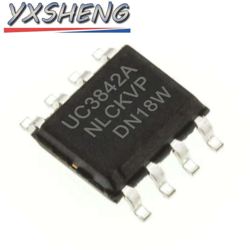 10 Uds UC3842 UC3843 SOP-8 UC3842A UC3842A 3842A 3843A controlador de interruptor SMD Chip de potencia IC - imagen 2