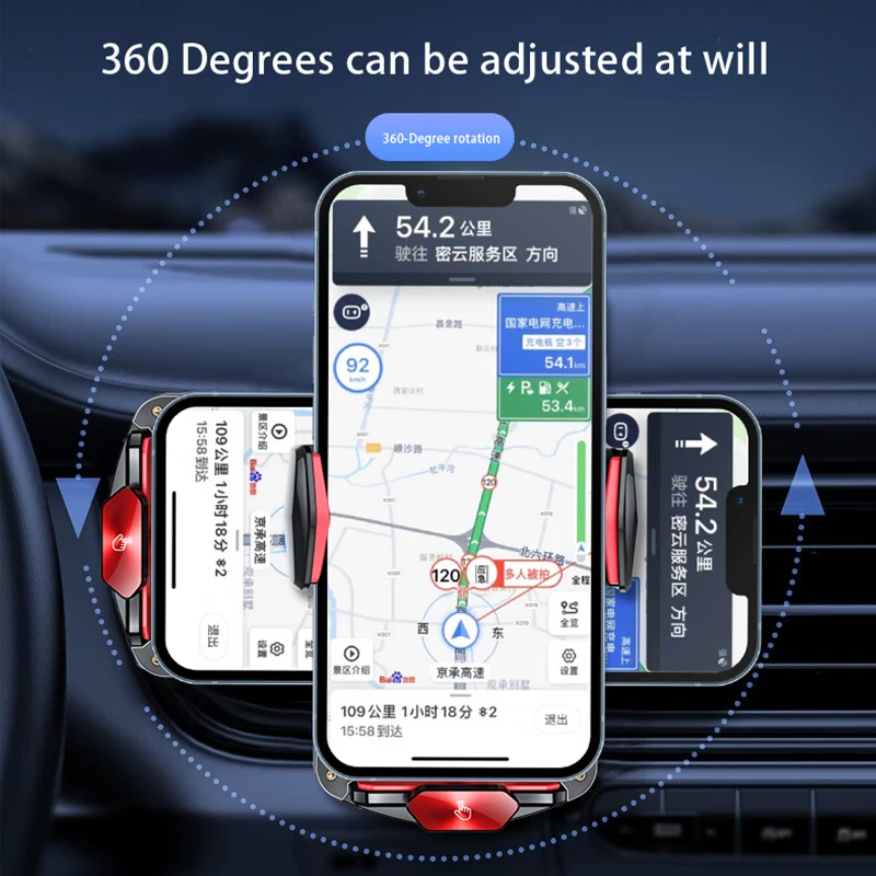 Soporte de cargador inalámbrico para coche de 15W, soporte de carga con enchufe magnético de detección automática de 66W para Iphone 17 16 15 14 13 12 Pro Max Samsung Mount - imagen 5