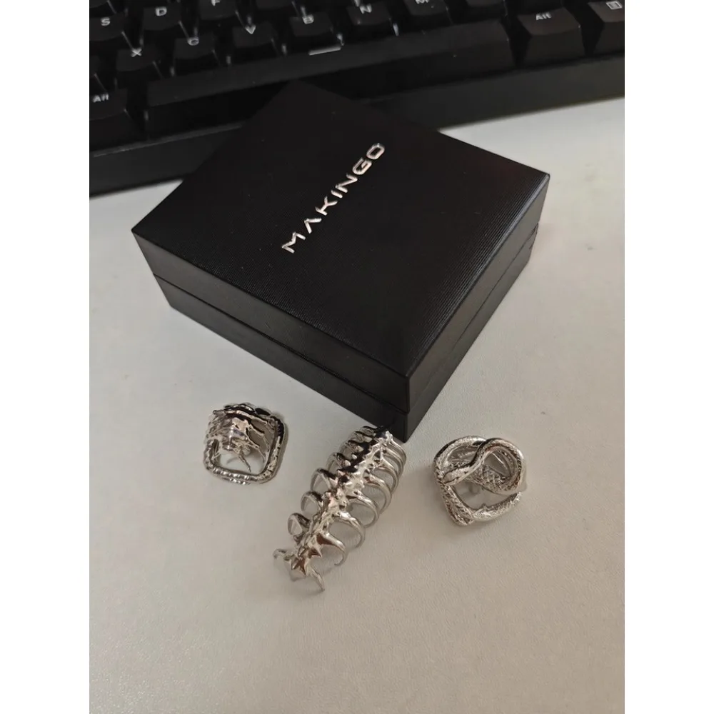 Spirit Snake Keycap, accesorios de juego de Metal único, teclas, teclado mecánico, ligero, opaco, en caja, cobre, Original - imagen 5