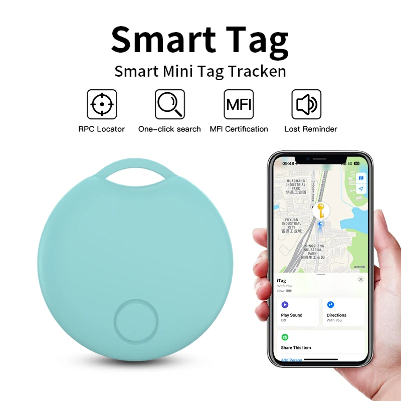 Mini rastreador GPS Bluetooth para Apple Find My, dispositivo de recordatorio antipérdida, buscador de llaves, mascotas, perros, bolsas para niños, BILLETERA, localizador de coche, Etiqueta inteligente