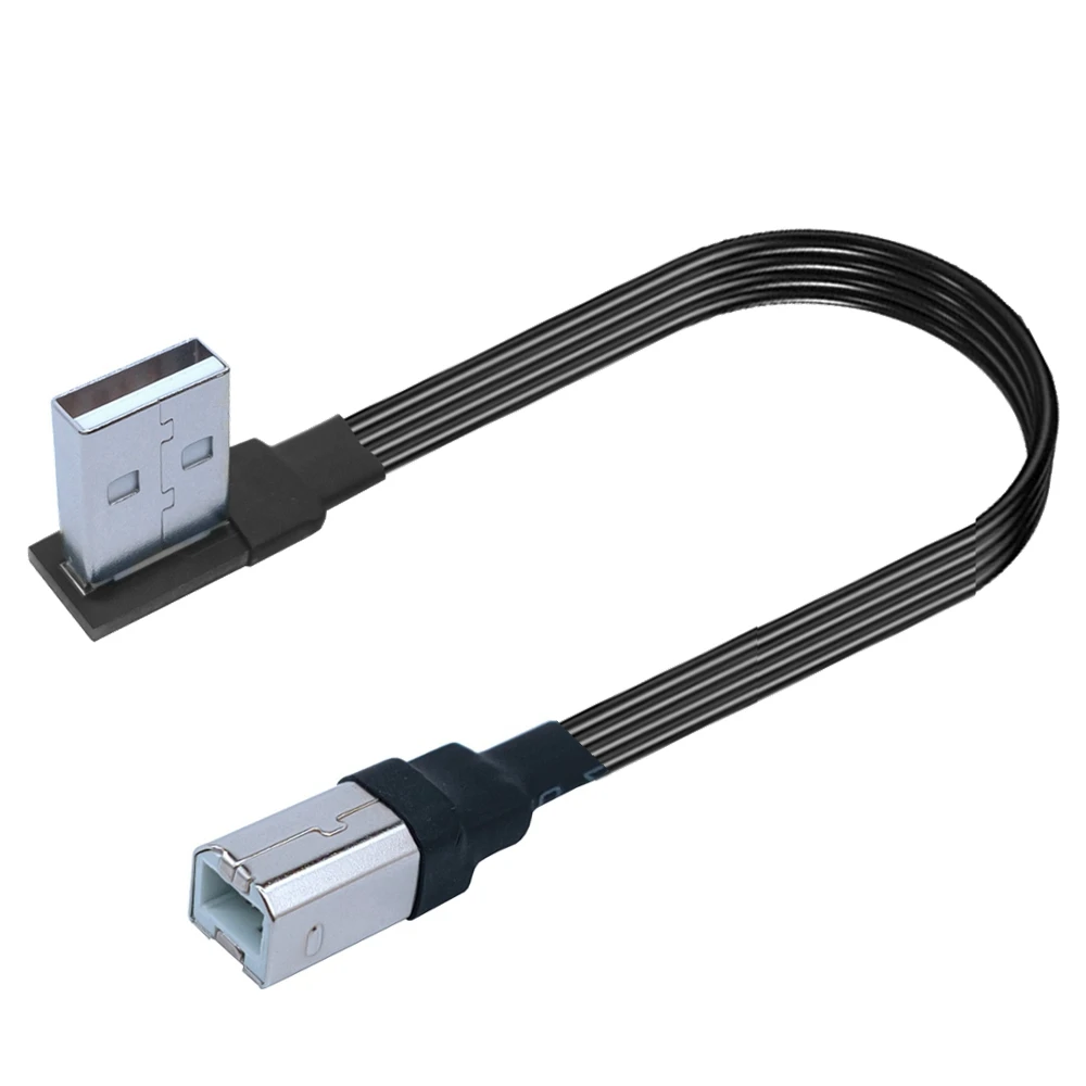 Escáner de impresora de ángulo, cable de ángulo BM de 2,0 CM, 5cm-3M, USB 100 A macho arriba, abajo, derecha e izquierda A USB B macho tipo B BM, Cable de 90 grados - imagen 4