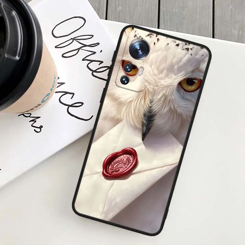 Funda mágica de búho artístico para Xiaomi Mi 17 15 14 14T 13 12 11 13T 12T 11T 12X Lite Ultra Pro Max 5G funda de teléfono negra - imagen 4