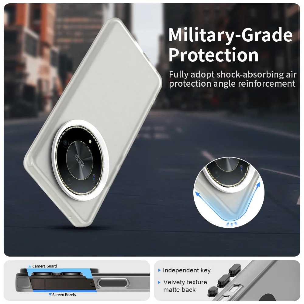 Funda esmerilada para Honor Magic 6 Lite, Funda Magic 6 Lite, Funda mate translúcida para PC, Color caramelo, parachoques para teléfono Magic 6 Lite - imagen 5