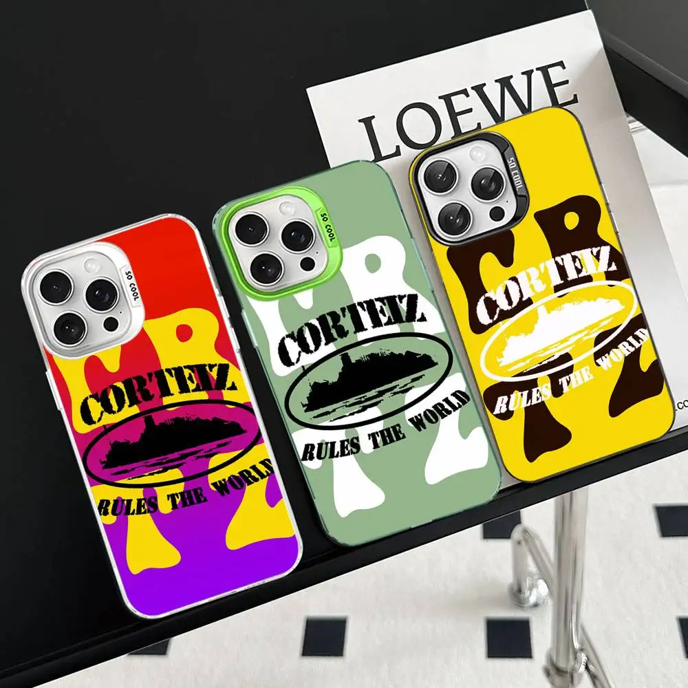 Funda de teléfono The World-Corteizs para iPhone 17 16 15 14 13 12 11 Pro MAX mate a prueba de golpes trasera anticaída mate - imagen 4