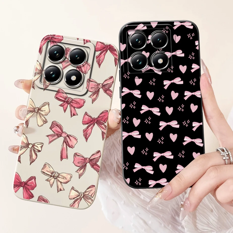 Para Xiaomi 14T Pro 5G funda de lujo con flores pintadas de caramelo funda de silicona suave para Xiaomi Mi 14T Pro 14TPro 5G bolsas de funda trasera - imagen 4