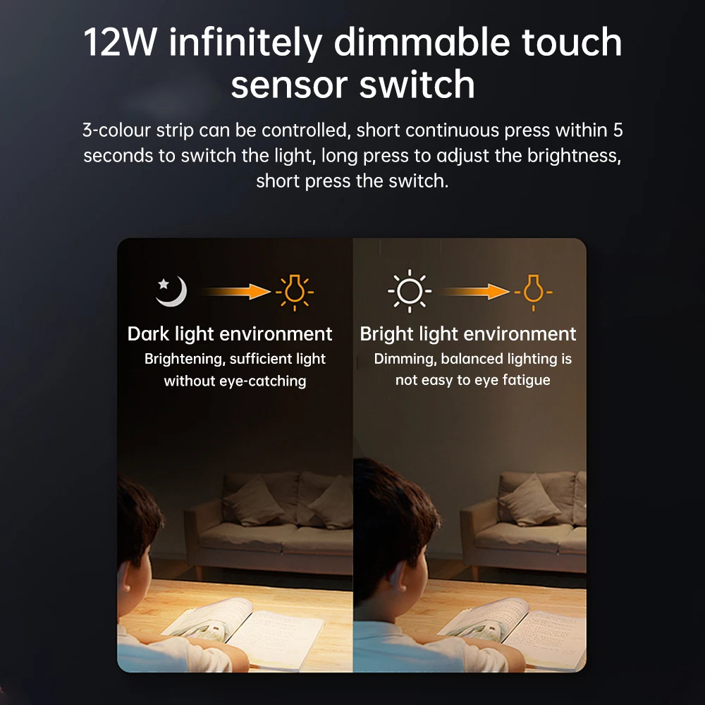 AC 110/220V a DC 12V 1A Módulo de alimentación del controlador LED interruptor táctil de integración LED atenuador interruptor de Control de unidad enchufe de la UE para tira de LED - imagen 3