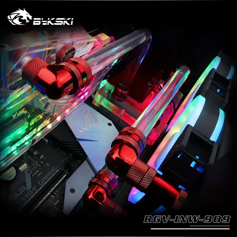 Kit BYKSKI para carcasa de ordenador IN WIN 909/solución de canal de agua de placa acrílica/Kit para CPU y bloque GPU/en lugar de depósito - imagen 4