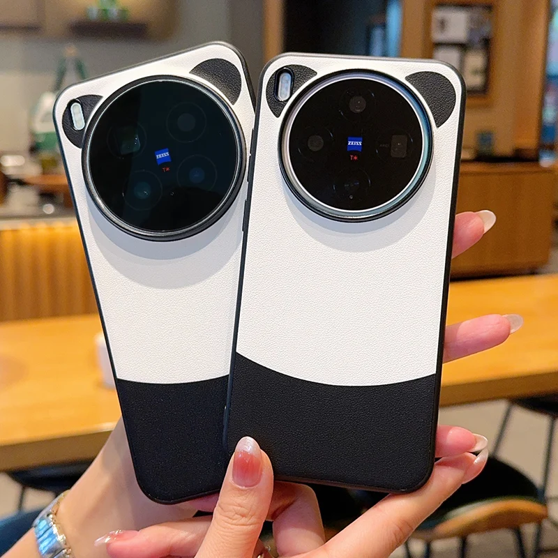 Funda para VIVO X300 Pro Panda Color moda lindo tela patrón de cuero cubierta de protección para VIVO X300 X200 Pro Mini X200S - imagen 2