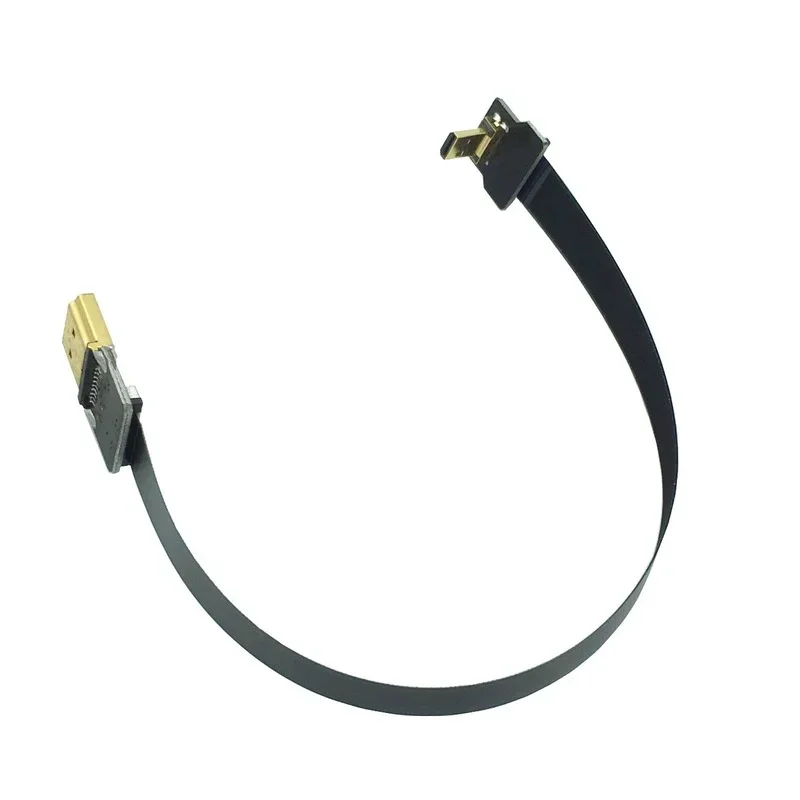 FPV compatible con HDMI a Micro-hdmi, cinta FPC de ángulo hacia arriba de 90 grados, Cable plano compatible con HDMI, paso de 20 pines para fotografía aérea - imagen 4