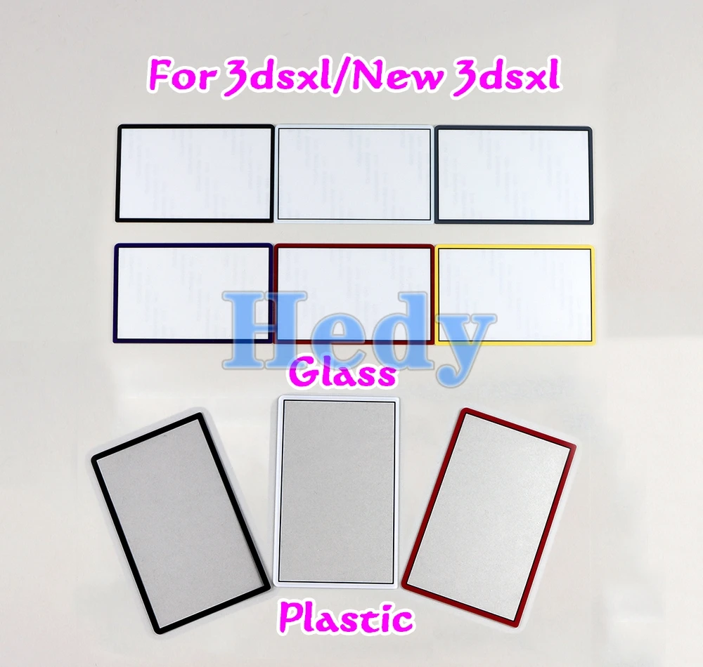 Superficie superior de repuesto para 3DS LL XL, cubierta de lente exterior de pantalla de vidrio de plástico para 3dsxl, 1 unidad