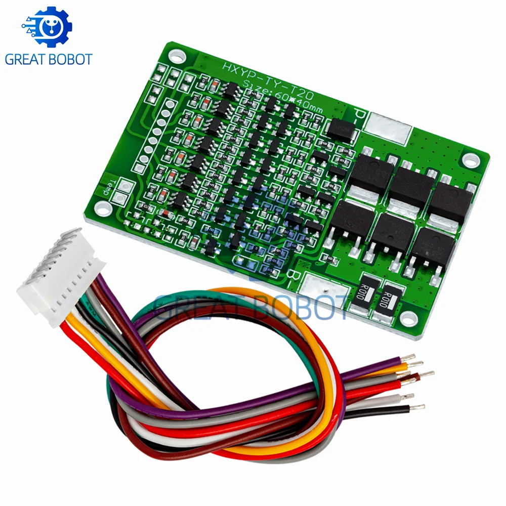 Placa de protección de batería de litio 7S 25,9 V 29,4 V 7S 18650, protección equilibrada de carga y descarga, límite de corriente de 15A - imagen 2