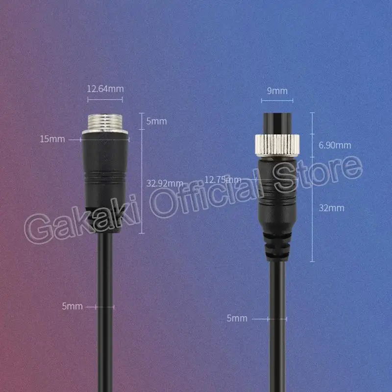 Cable de vídeo de extensión de aviación macho a hembra, 1m/2m/3m/5m, 4 pines, para conexión de cámara de Monitor de autobús y camión - imagen 3