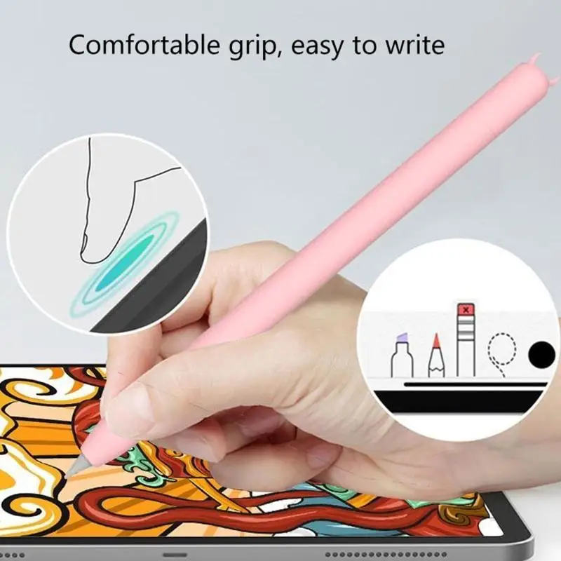 Y1UB Funda protectora silicona iPencil con 3 tapas antiarañazos para 1.º/2.º - imagen 5