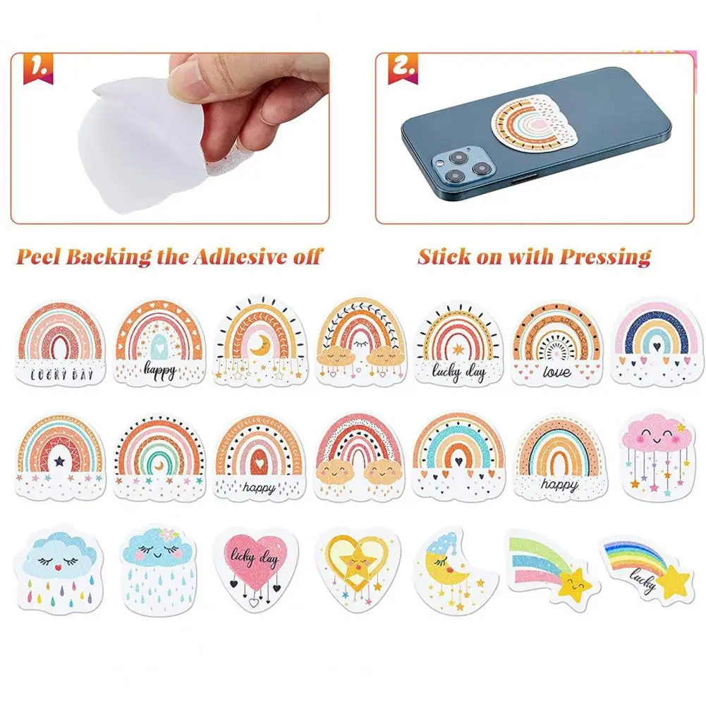 Pegatinas para aliviar el estrés, pegatinas para aliviar la ansiedad, tiras con forma de arcoíris para reducción del estrés, pegatinas para aliviar la ansiedad para estudiantes, 24 piezas - imagen 5