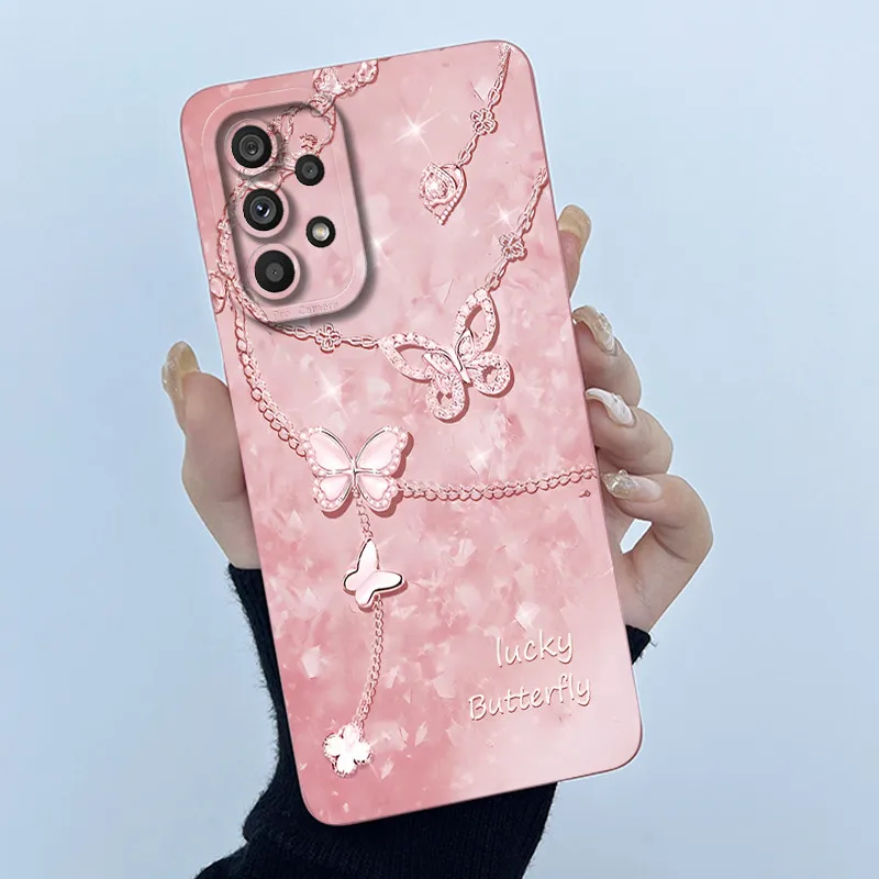 Para Samsung Galaxy A53 A33 A73 5G funda simplicidad pintura al óleo mate a prueba de golpes contraportada para Samsung A53 5G silicona líquida - imagen 4