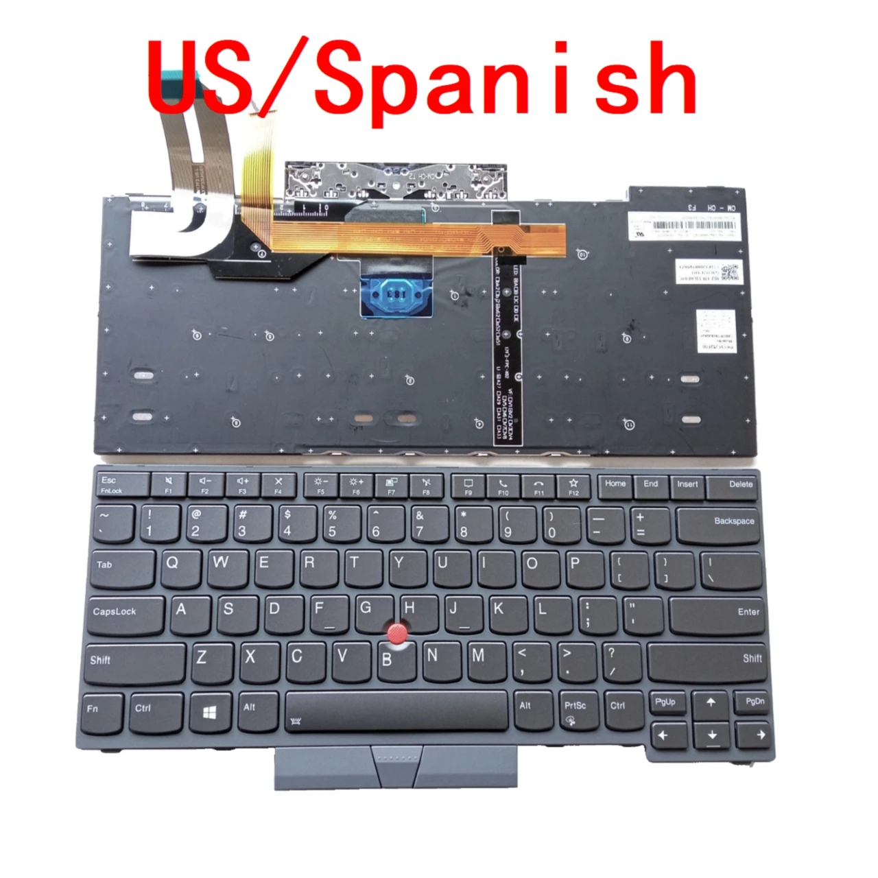 New US Spanish Laptop Backlit Keyboard For Lenovo Thinkpad T14 Gen1 / P14s Gen2 Notebook PC Replacement