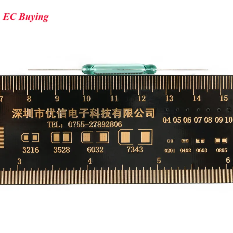 100 uds/1 unidad Sensor de interruptor de láminas 4x28mm Sensor normalmente abierto NO 4*28mm interruptores magnéticos DIY electrónico - imagen 4